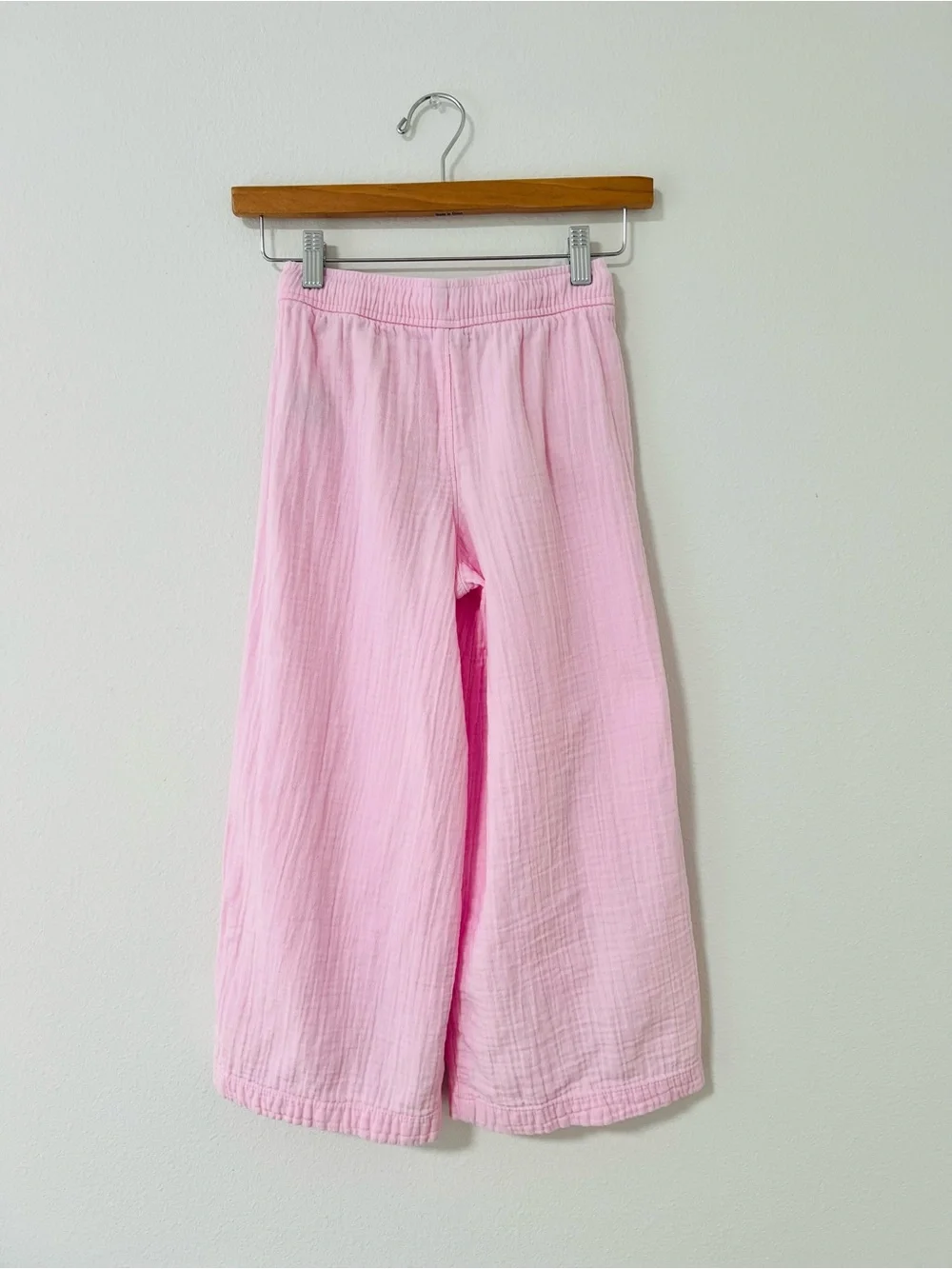 Old Navy Light Pink Cotton Wide-Leg Pants